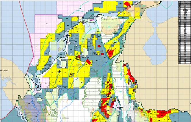 Representación mapa de tierras